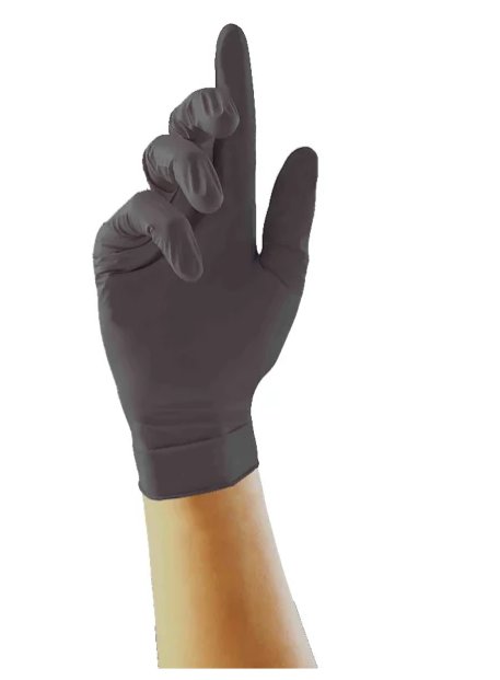 RS PRO Nitrile Powder Free Disposable Gloves Black XL