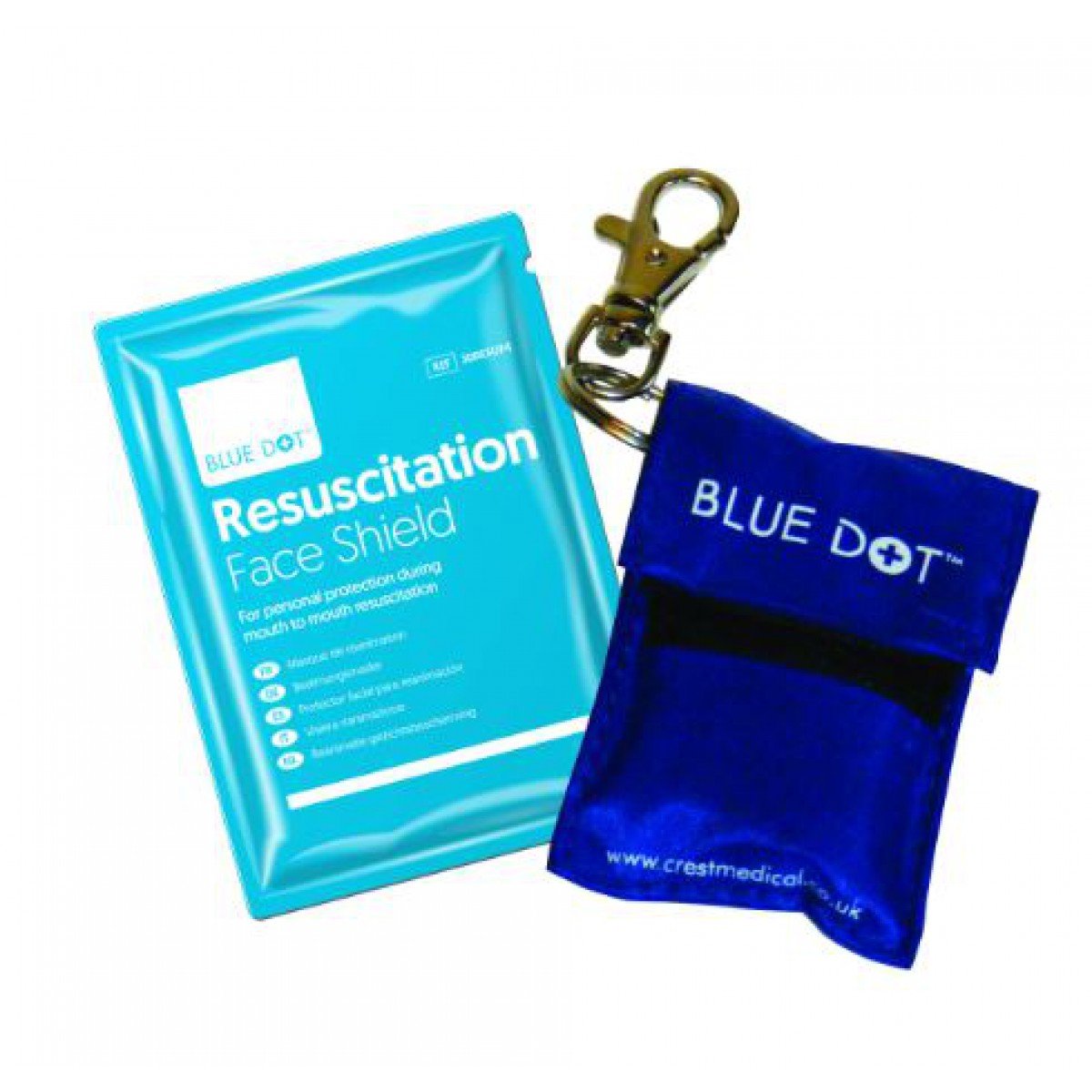 Resuscitation Face Shield Keyring Pouch Blue One Size